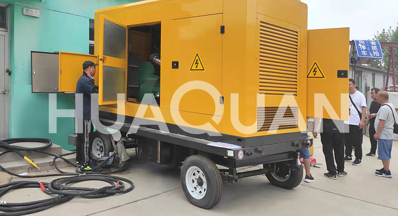 江蘇連云港道路建設500kW移動式發(fā)電機組電站項目